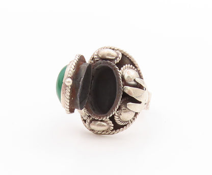 925 Sterling Silver Vintage Ring MEXICO Antique Gemstone OPENS  Sz 7  RG33424
