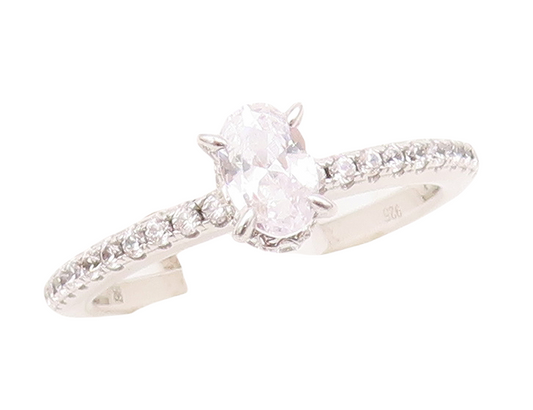 925 Sterling Silver Vintage Ring Minimalist CZ Wedding Ring  Sz 7  RG30443