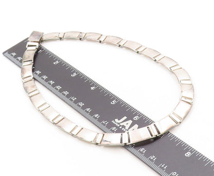 925 Sterling Silver Vintage Necklace LONDON LINKS solid Rectangle Links  NE4416