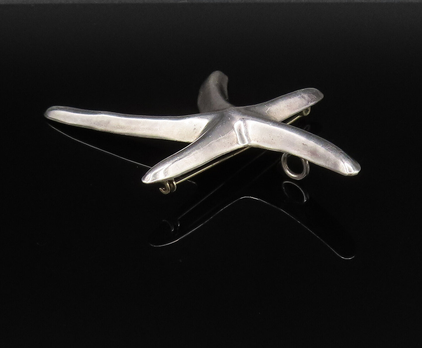 MEXICO 925 Sterling Silver  Vintage Minimalist Starfish Brooch Pin  BP9994