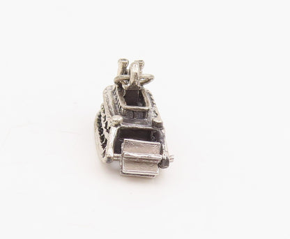 925 Sterling Silver Vintage Pendant Miniature Paddle Wheel Steamboat  PT25696