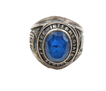925 Sterling Silver Vintage Ft. Lee Intermediate School 1968 Ring Sz 5 RG9520