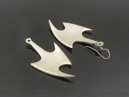 MEXICO 925 Silver  Vintage Minimalist Pointed Abstract Dangle Earrings EG11670