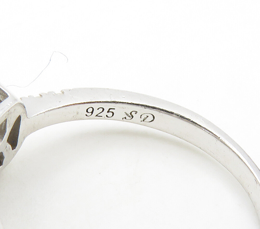 925 Sterling Silver  Sparkling Cubic Zirconia Smooth Band Ring Sz 7  RG16366