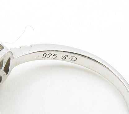 925 Sterling Silver  Sparkling Cubic Zirconia Smooth Band Ring Sz 7  RG16366