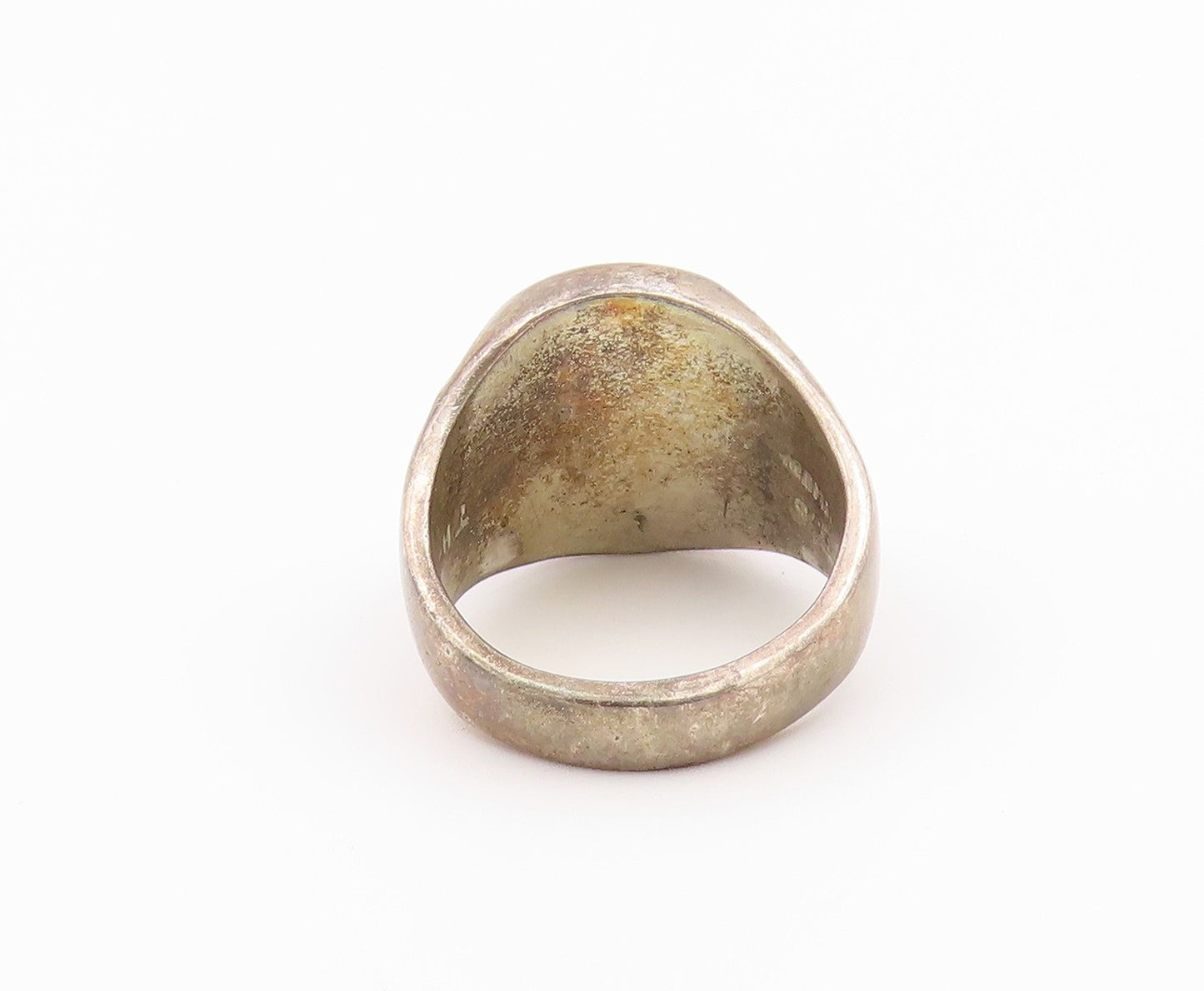 925 Sterling Silver Vintage Ring MEXICO Turquoise Statement Band Sz 9.5 RG36584