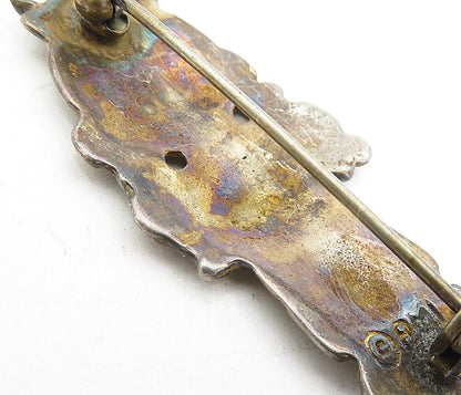MEXICO 925 Sterling Silver  Vintage Antique Little Girl Brooch Pin  BP1551
