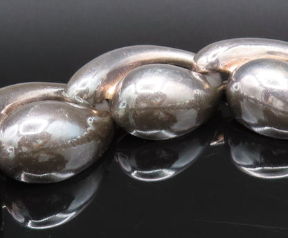 CHARLES KRYPELL 925 Silver  Vintage Modernist Chunky Teardrop Necklace  NE4015