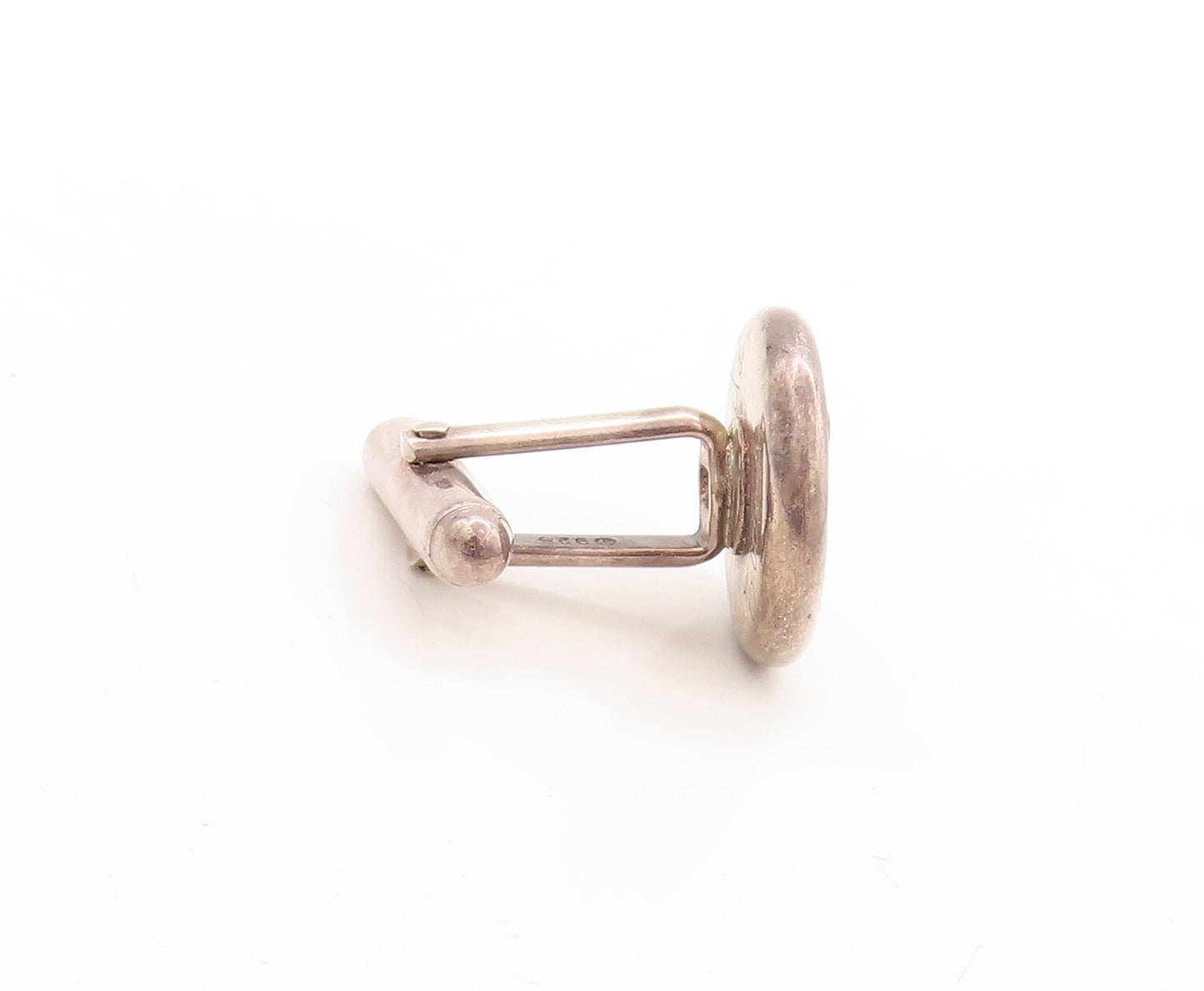 925 Sterling Silver Vintage Cuff Links PAMELA BLOOM Bubble Effect Carved TR3777