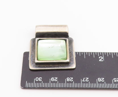925 Sterling Silver Vintage Pendant Modernist Moonstone Geometric Frame  PT26524