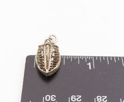 925 Sterling Silver Vintage Pendant Intricate Fairy Tale Footwear Charm  PT25265