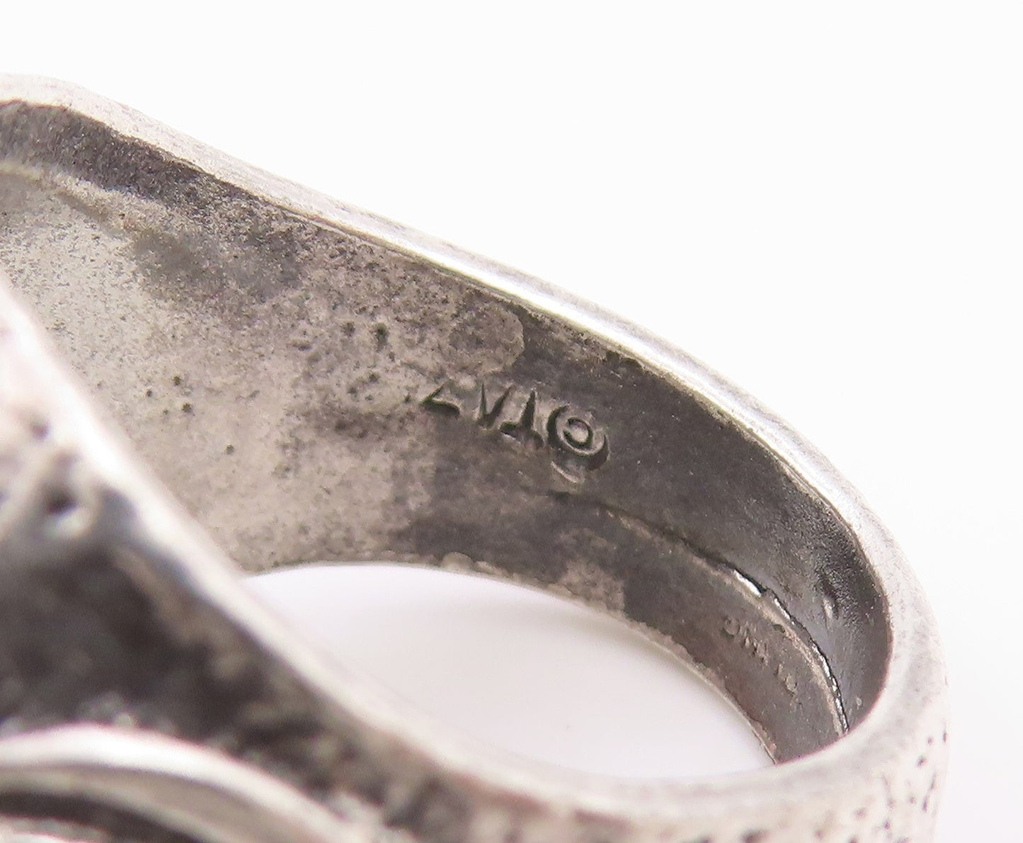 925 Sterling Silver Vintage Ring Solid Celestial Star & Moon Band  Sz 8  RG36095