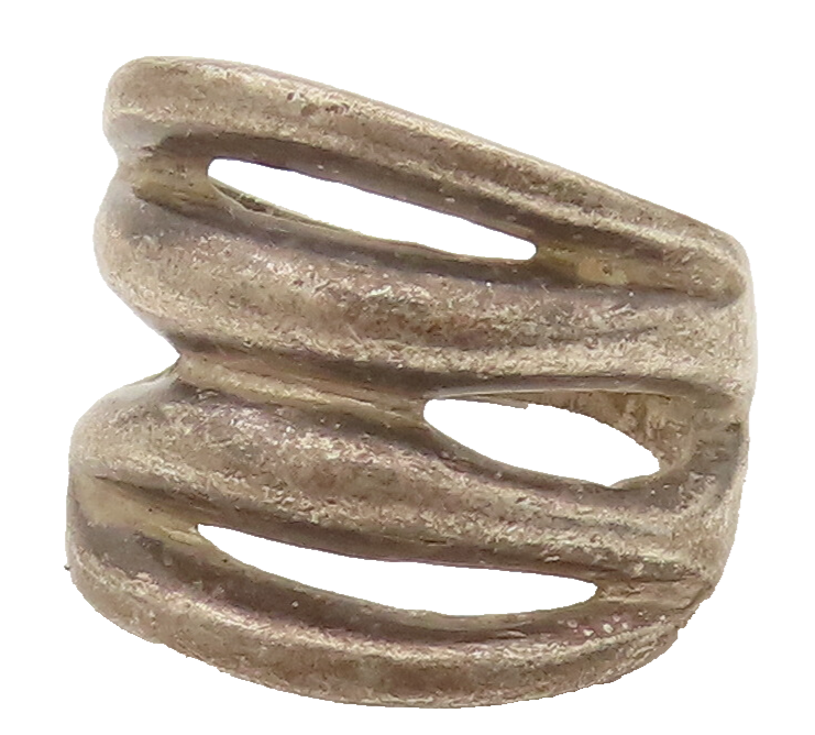 925 Silver  Vintage Scalloped Open Row Fashion Band Ring Sz 6.25  RG26465