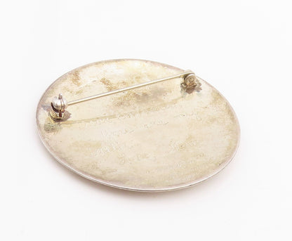 14K Gold & 925 Sterling Silver Vintage Brooch MARGIE LOMBARD Story Pin  BP11952