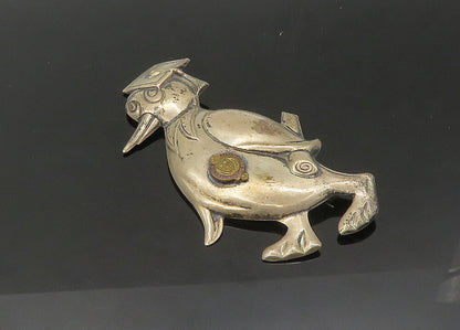 TRUART 925 Silver  Vintage Antique Penguin Graduate Diploma Brooch Pin  BP8714