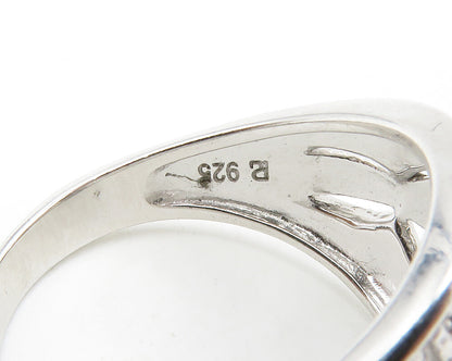 ROSS SIMON 925 Silver  Sapphire & Genuine Diamond Band Ring Sz 8  RG13918