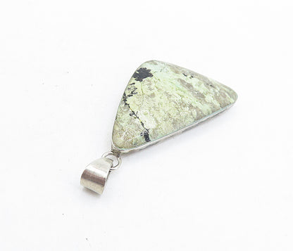 MEXICO 925 Sterling Silver  Vintage Minimalist Jasper Drop Pendant  PT4472