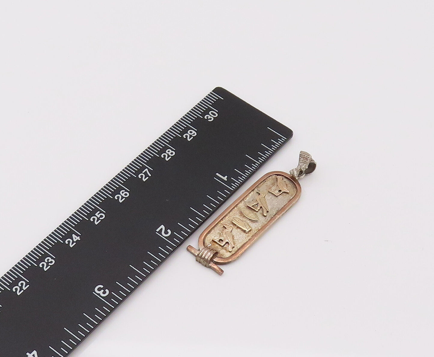 925 Serling Sterling Silver Vintage Egyptian Hieroglyphics Charm Pendant PT22046