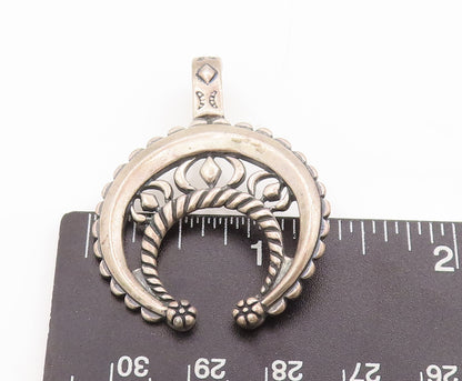 925 Sterling Silver Vintage Pendant CAROLYN POLLACK Antique Design Carve PT23039