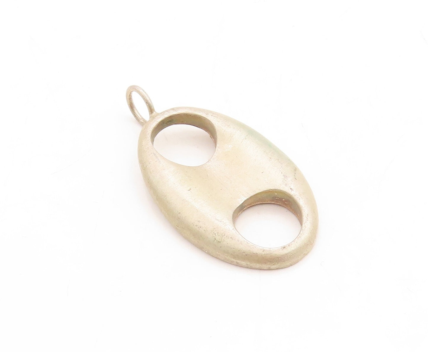 925 Sterling Silver Vintage Pendant Minimalist Cutout Can Top  PT23748