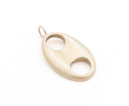 925 Sterling Silver Vintage Pendant Minimalist Cutout Can Top  PT23748