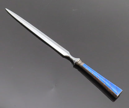 ELA DENMARK 925 Sterling Silver  Vintage Blue Enamel Mail Opener  TR3635