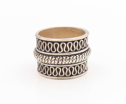 925 Sterling Silver Vintage Ring SUARTI BALI Rope Pattern Band  Sz 9.5  RG36102