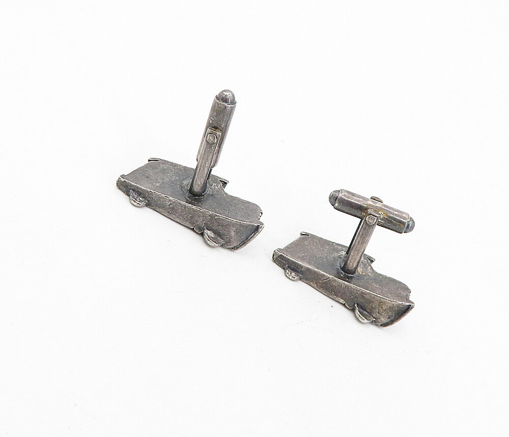 925 Sterling Silver  Vintage Antique RCA Service Car Motif Cuff Links  TR1302