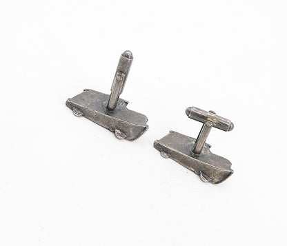 925 Sterling Silver  Vintage Antique RCA Service Car Motif Cuff Links  TR1302