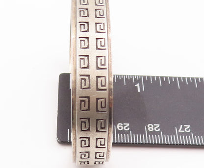 925 Sterling Silver Vintage Bracelet Designer Spiral Maze Etched Cuff  BT10552