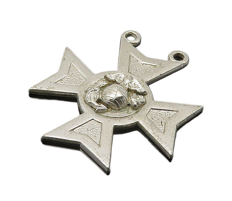 925 Sterling Silver  Vintage United States Military Badge Pendant  PT17063