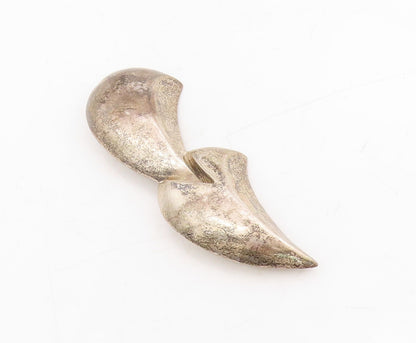 925 Sterling Silver Vintage Brooch Pin KRYPELL Designer Domed Cutout  BP11451