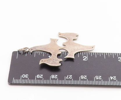 925 Sterling Silver Vintage Pendant HOPER Minimalist Celtic Dove Cutout  PT26297