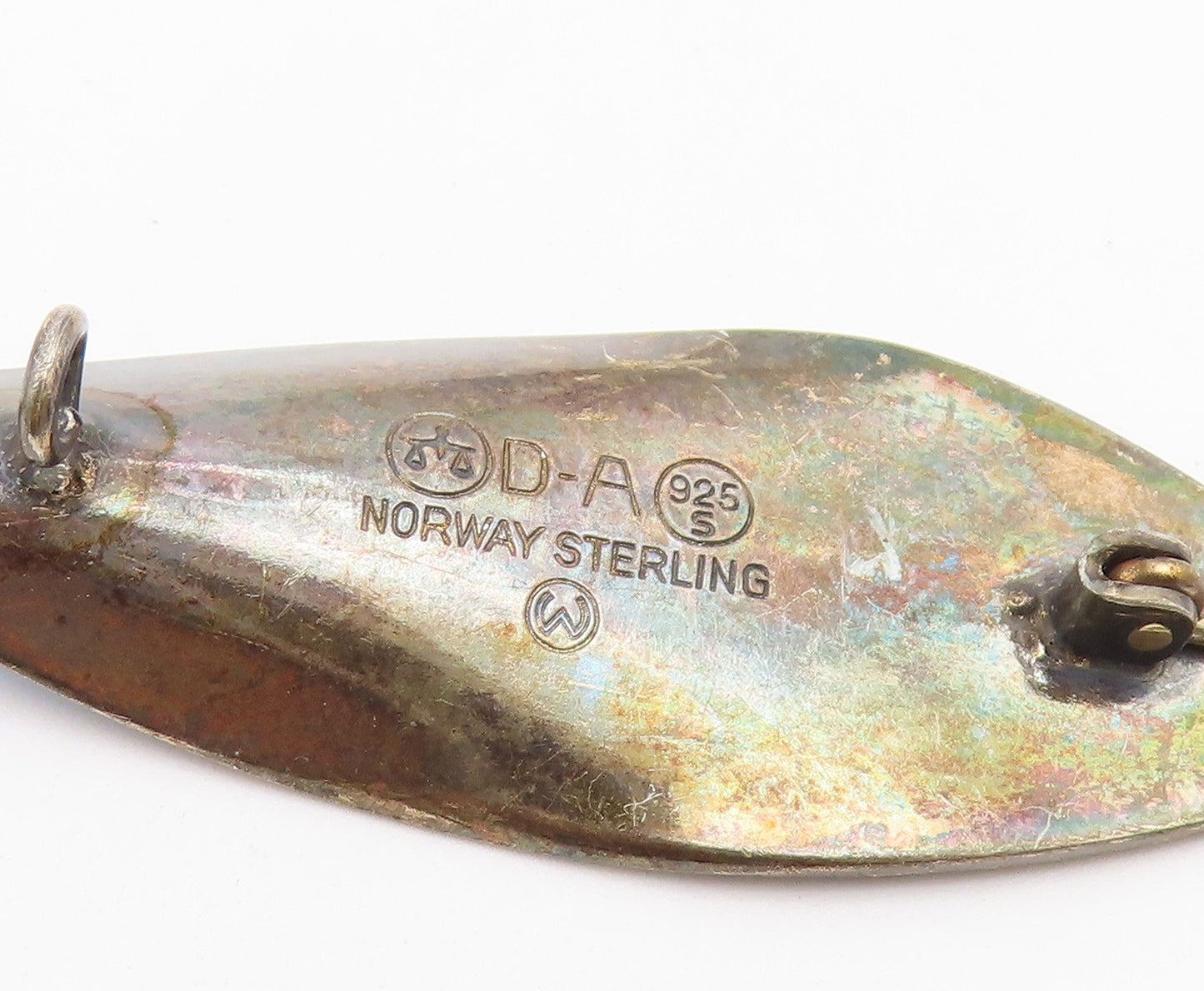 925 Sterling Silver Vintage Brooch Pin DAVID ANDERSEN NORWAY Enamel Leaf BP12664