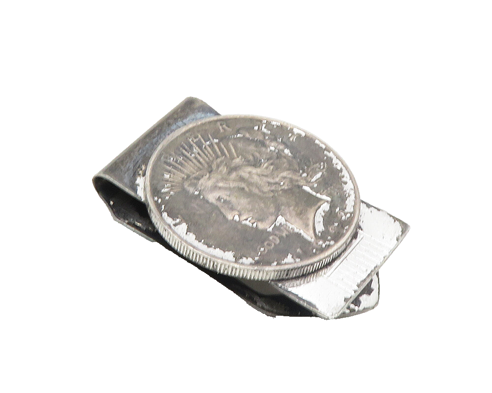 SIMMONS 925 Sterling Silver  Vintage United States Coin Money Clip  TR1768