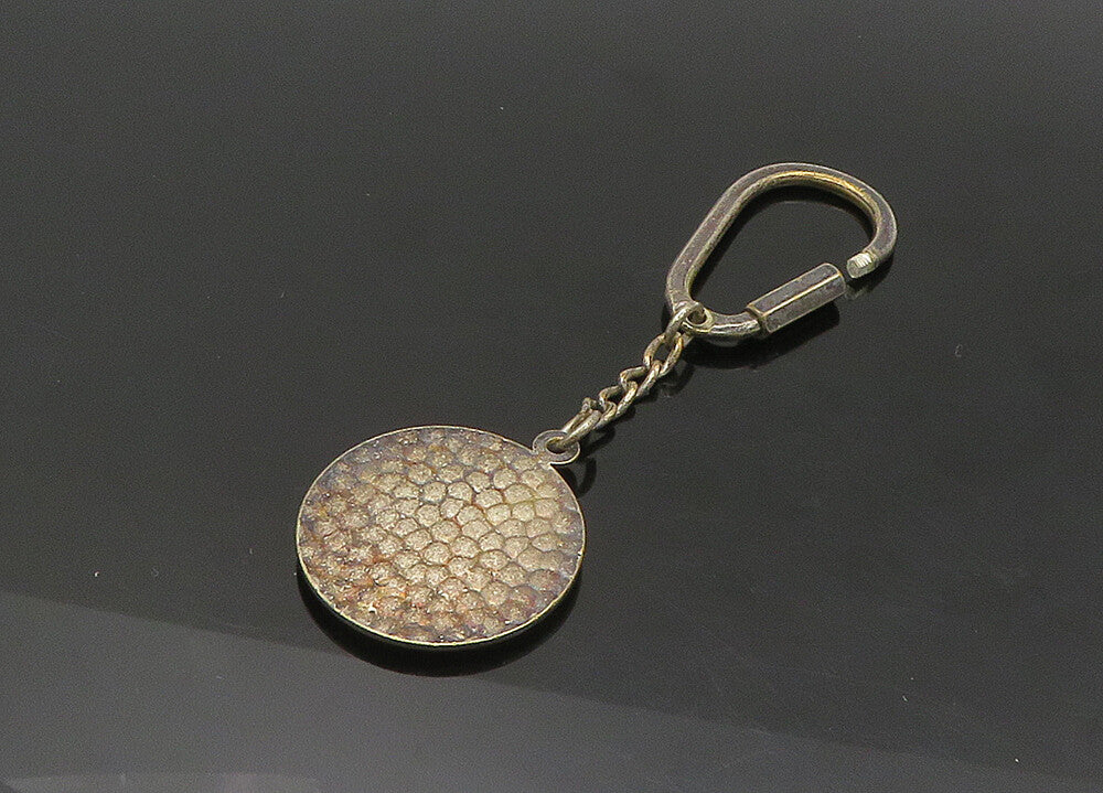 925 Sterling Silver  Vintage Enamel Belleek Windmill Key Chain  TR3017