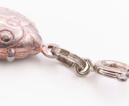 925 Sterling Silver Vintage Pendant Dark Tone Beetle Charm PT24727