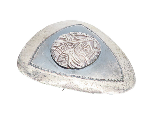 925 Sterling Silver  Vintage Antique Traditional Design Brooch Pin  BP3035