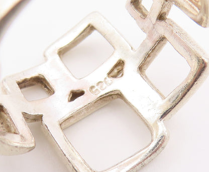 925 Sterling Silver Vintage Ring Minimalist Staggered Square Band  Sz 9  RG36596