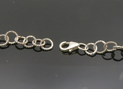 925 Sterling Silver Vintage Moonstone & Multi Stone Chain Necklace NE3331