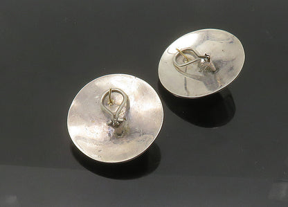 BAYANIHAN 925 Silver & 14K GOLD  Vintage Shiny Dome Drop Earrings  EG10527