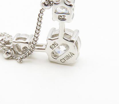 ROSS SIMON 925 Silver  Sparkling Cubic Zirconia Thin Chain Necklace  NE2502