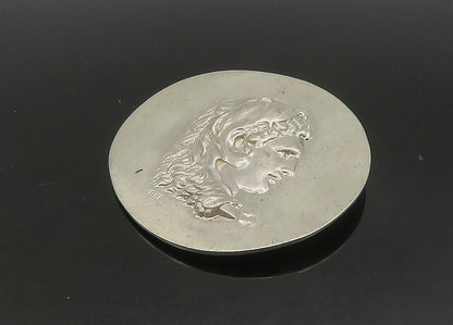 Bn F ECHO 925 Sterling Silver Vintage Heavy Ancient Figure Coin Medal TR3218