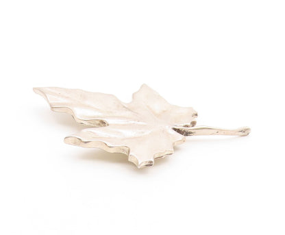 MMA 925 Sterling Silver  Vintage Modernist Single Leaf Brooch Pin  BP9451
