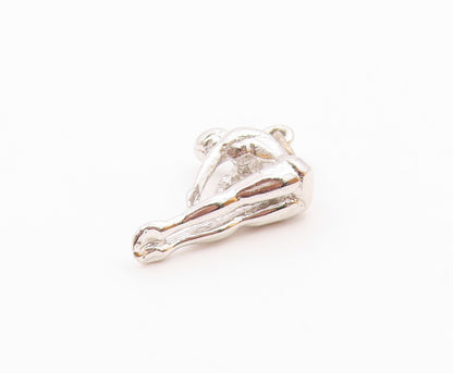925 Sterling Silver  Vintage Petite Shiny Gymnast Sports Motif Pendant PT17833