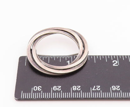 HERMANN SIERSBOL DENMARK 925 Silver  Vintage Open Circle Brooch Pin  BP6536