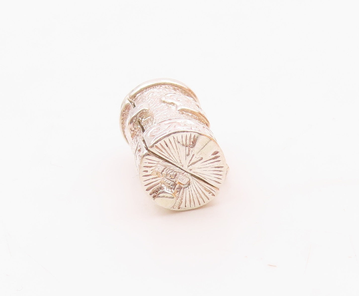 925 Silver  Vintage Royal Hatch With Solider Charm Pendant (OPENS)  PT20656
