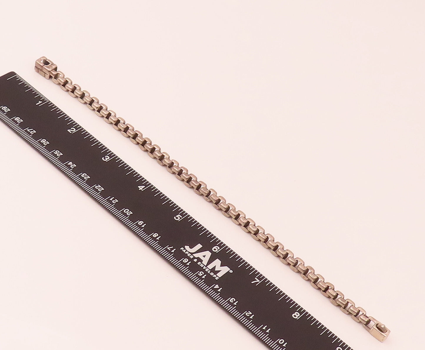 925 Sterling Silver  Vintage Box Chain 3D Bracelet  BT9807