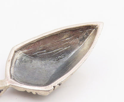 925 Sterling Silver Vintage Pendant Modernist Carved Geometric Charm  PT26167