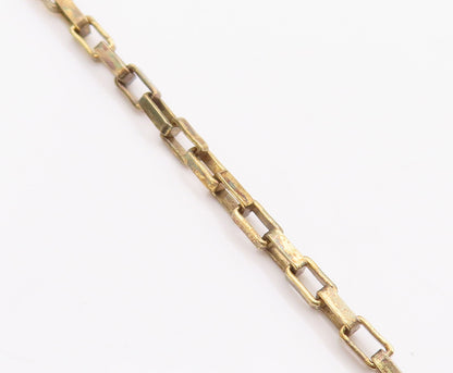 925 Sterling Silver Vintage Necklace Gold Plated CZ Beaded Floral Carved  NE4293